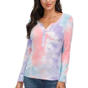 Women's Tie-Dye Long Sleeve Top